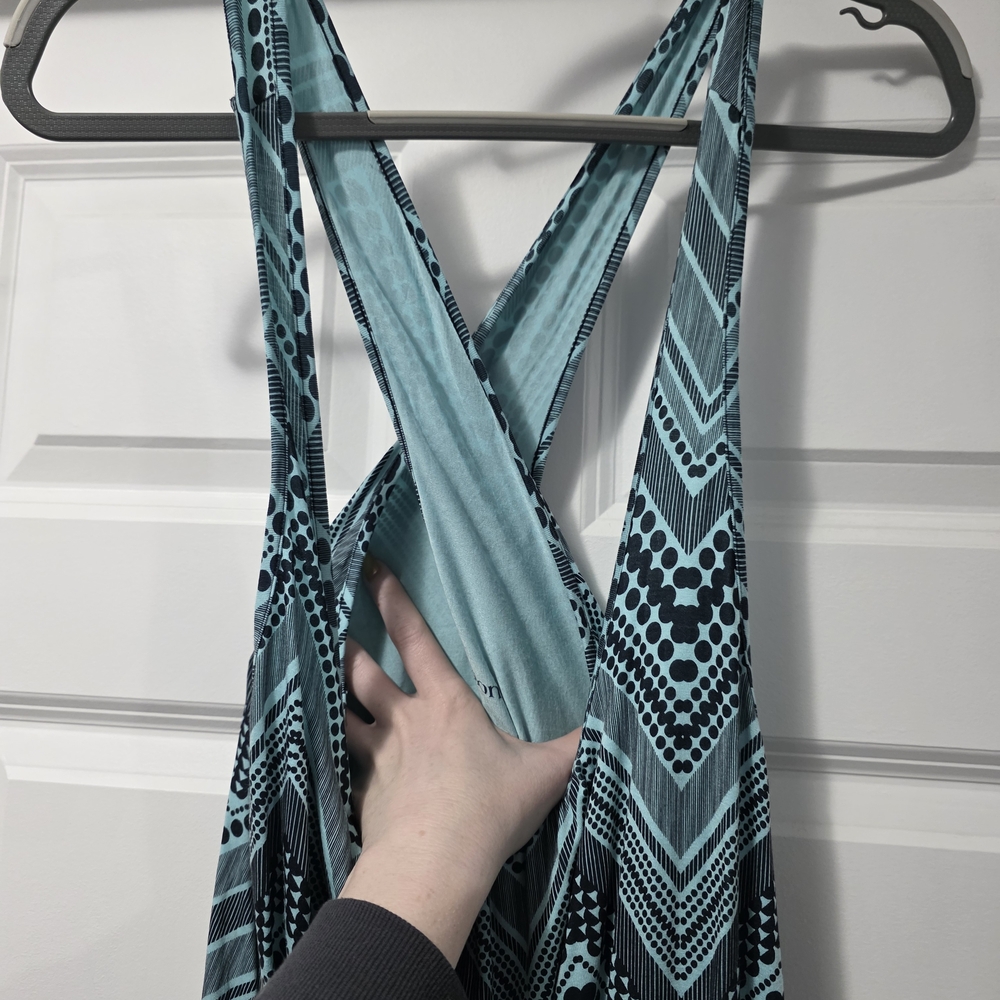 Caslon Aqua and Black Chevron Maxi Dress - Picture 2 of 4
